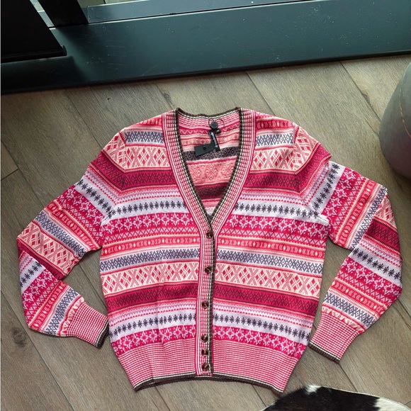 Beautiful multi colour button front sweater from Denmark - Picture 3 of 12